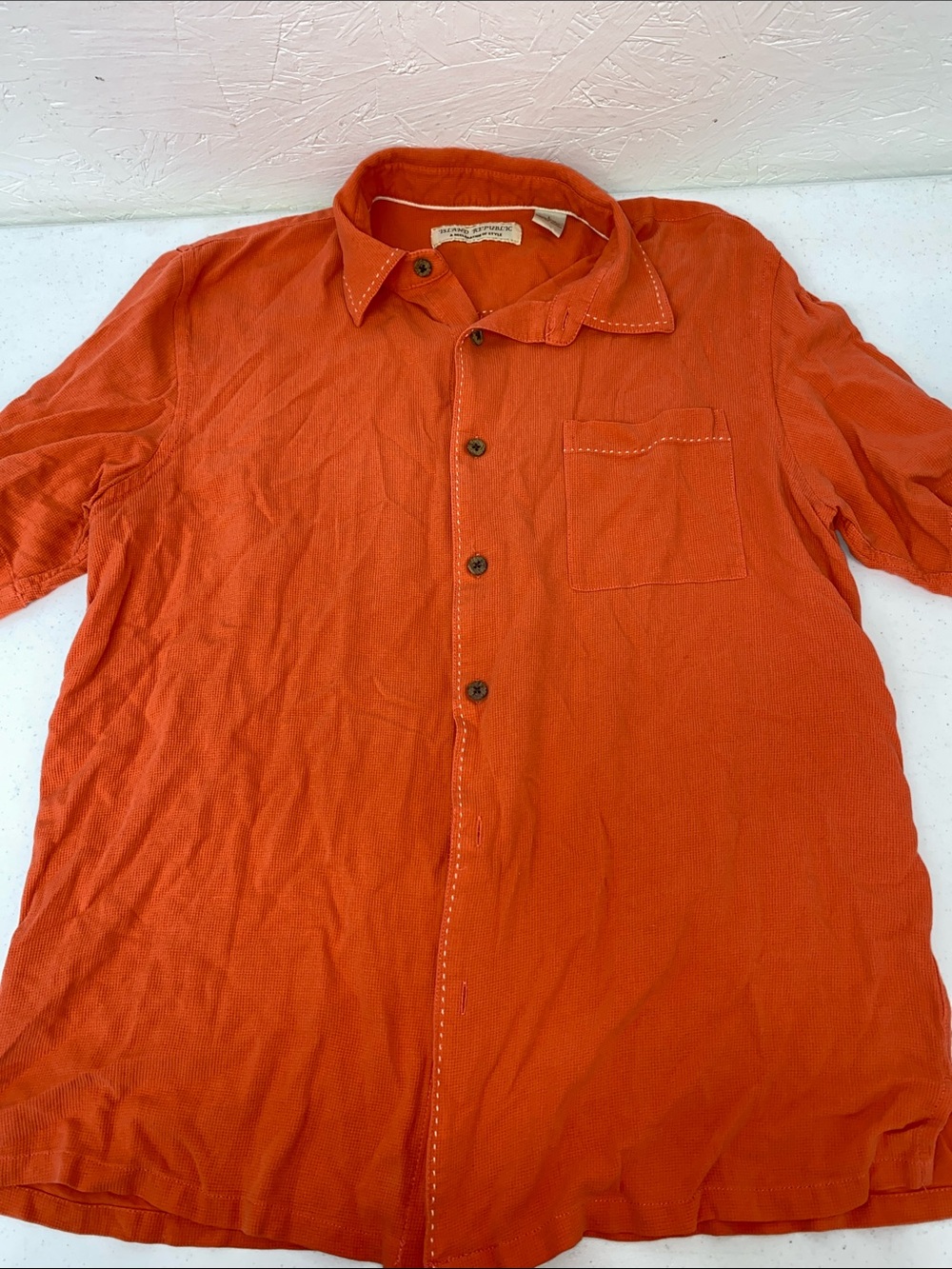 Island Republic Men’s coral Short-Sleeve Button-Up Shirt